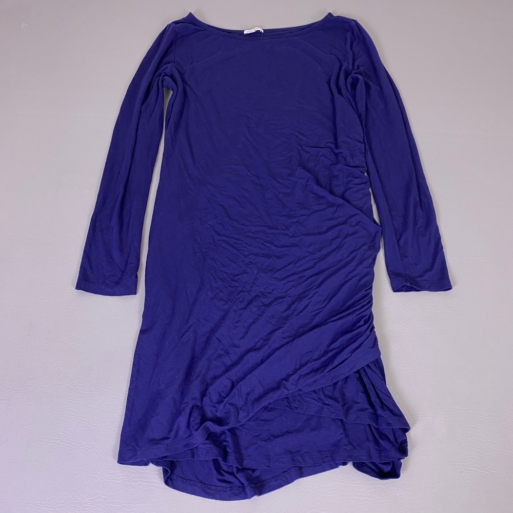 Halogen Bodycon Jersey Dress Women's XL‎ Royal Blue Long Sleeve Ruched Side